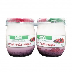 YAOURT FRUITS ROUGES - 2 POTS VERRE - 250 g