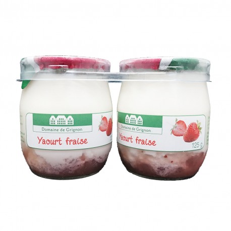 YAOURT FRAISE - 2 POTS VERRE - 250 g