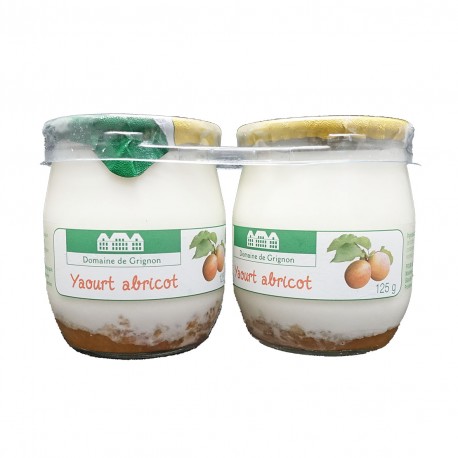 YAOURT ABRICOT - 2 POTS VERRE - 250 g