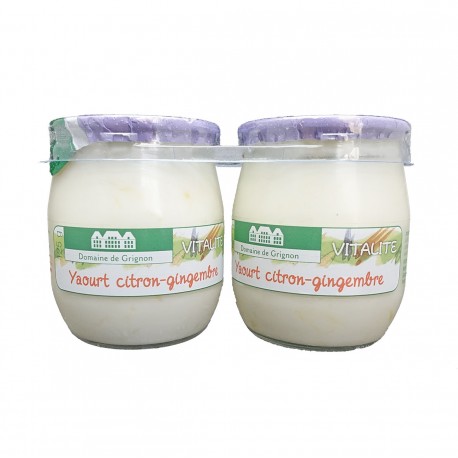 YAOURT CITRON GINGEMBRE - 2 POTS VERRE - 250 g