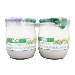 YAOURT FRAISE PAMPLEMOUSSE - 2 POTS VERRE - 250 g