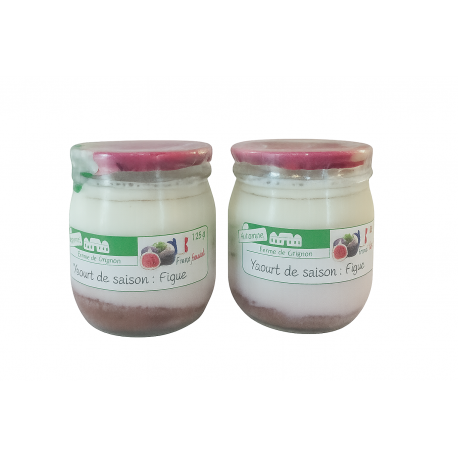 YAOURT SAISON FIGUE - 2 POTS VERRE - 250 g