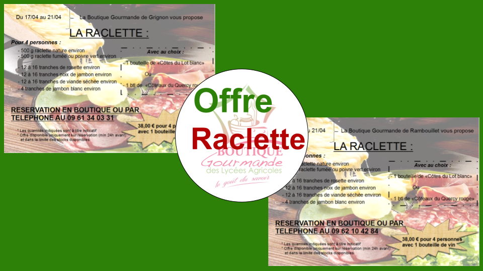 Offre raclette